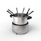 Hastings Home Stainless Steel Fondue Melting Pot Set, Warmer for Cheese, Chocolate, 8 Forks, Dishwasher Safe 688830COE - alternate 3